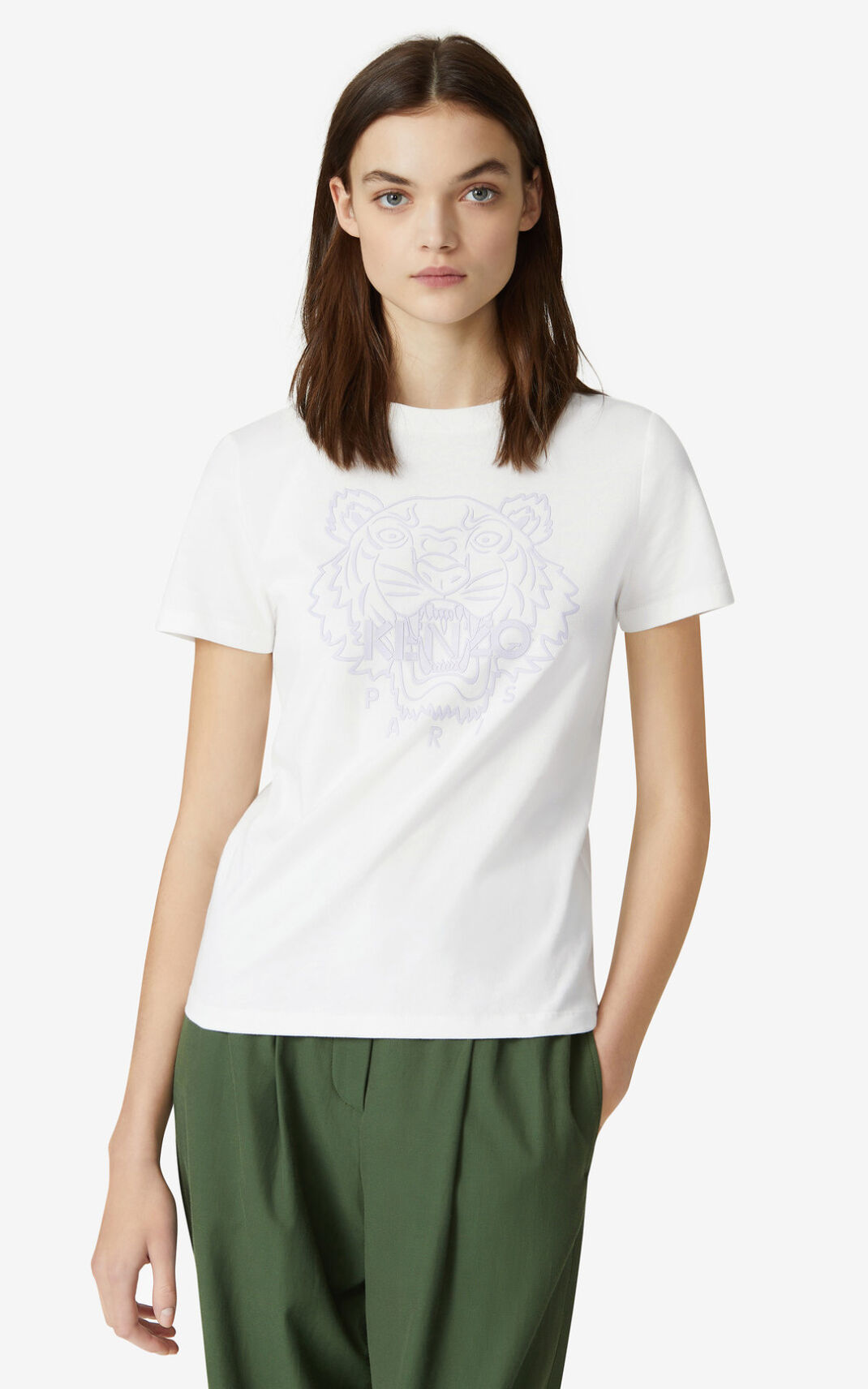 Camisetas Kenzo Tiger Mujer Blancas TJL932154